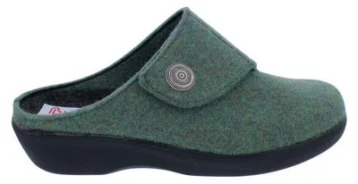 Produktbild von Berkemann Hausschuh Teresa 5061-782, Filz, Grün, Klettverschluss, Fußbett zum Wechseln 41 1/2