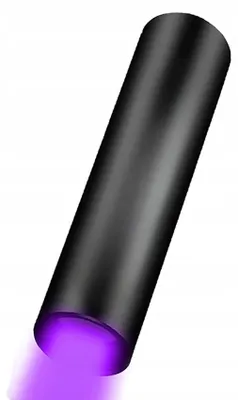 Obrázek produktu pro Mini UV svítilna, kapesní formát, UV 395 nm, USB nabíjení, černá, výkonná