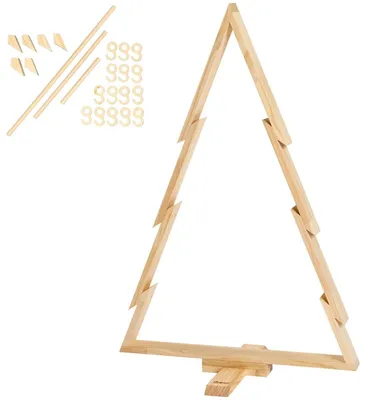 Immagine prodotto di Albero di Natale in legno, altezza 100 cm, con 15 ganci
