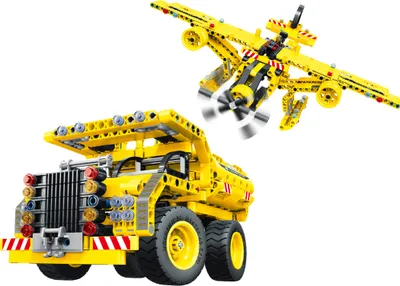 Obrázok produktu pre iM.Master Stavebnica auto sklápač a lietadlo 2v1 37cm