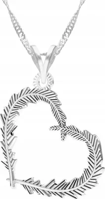 Produktbild von Silberkette Herz Feder Liebe Feder Herz Liebe SILBER 925