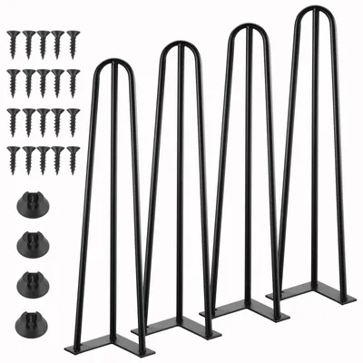 Obrázek produktu pro 4 nohy pro stolní desku, rozměr 35 cm, robustní kovové nohy, nosnost 220 kg