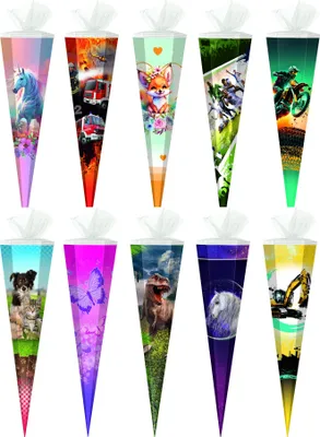 Produktbild von 10x Schultüte / Zuckertüte / 50cm / eckig