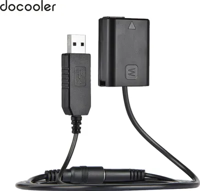 Produktbild von Docooler NP-FW50 Blindbatterie + DC Power Bank (5V 2A) USB-Adapterkabel Ersatz fuer AC-PW20 fuer Sony NEX-3/5/6/7 Serie A33 A37 A35 A55 a7 a7R a7II A6000 A6300