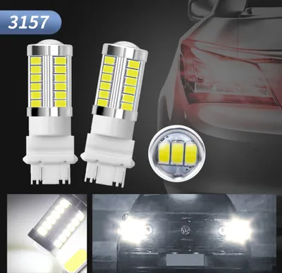 Image de 2pcs 3157-33smd-57330 Auto Interior LED Brake Light Turn Signal Interior Reading Bulb White Light