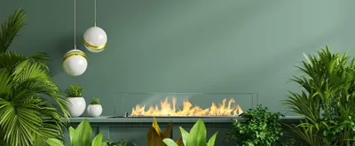 Produktbild von Bioethanol-Kaminbrenner aus Stahl mit 100 cm Glas
