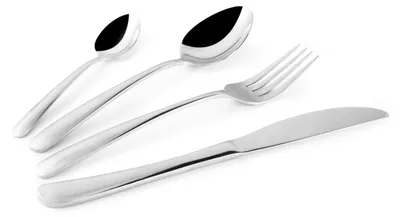 24-teilige Besteckset aus Edelstahl, hochglanzpoliert