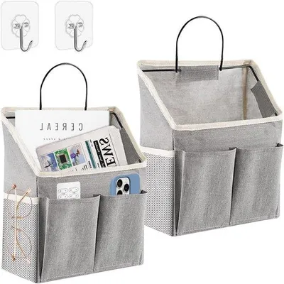 Produktbild von Wandorganizer für 2 Stück - 3-Fach-Regal mit Klebeclip - wasserdicht für Badezimmer, Büro