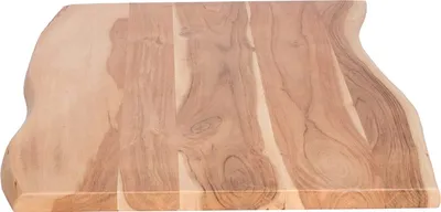 Produktbild von Tischplatte 80x60 cm Curt, Holzplatte Akazienholz massiv + naturfarben + lackiert, Baumkanten-Platte für Heimwerker, Arbeitsplatten, Tische & Fensterbretter