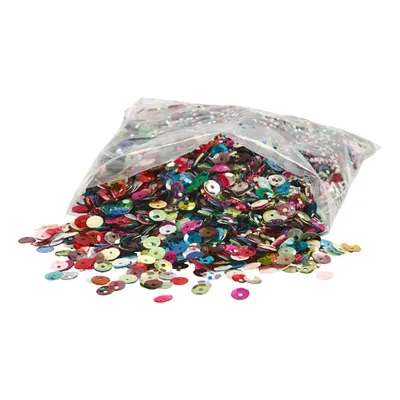 Produktbild von Creativ Company Pailletten Bastelset - runde Pailletten 100 Gramm