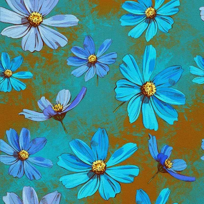 Immagine prodotto di OUTDOOR DECOSTOFFS OXFORD - Motivo Fiori blu 2