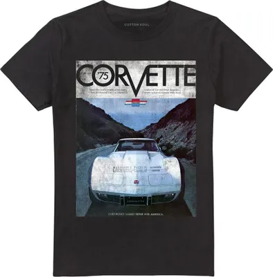 Image de Chevrolet - "Corvette 75" T-shirt Homme/Femme Unie TV20950 (XL) (Noir)