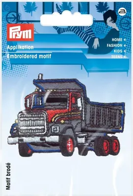 Obrázek produktu pro Nášivka nákladní auto, nažehlovací, šedá/vícebarevná