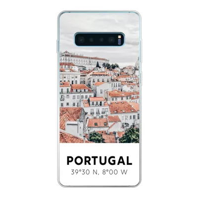 Produktbild von MuchoWow® Handyhülle Schutzhülle Hülle für Samsung Galaxy S10 Lite Portugal - Europa - Rot - Silhouette Silikon Softcase Handy Hülle - Schutz