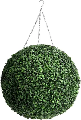 Produktbild von LED Buchsbaum-Kugel 50 cm – Künstliche Topiary Pflanze mit Beleuchtung & Fernbedienung – Innen & Außen – Grün