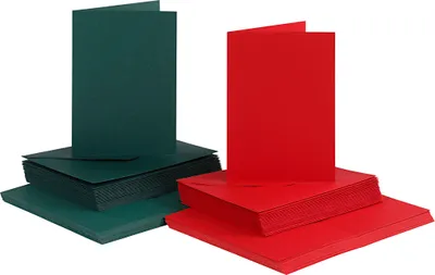 Produktbild von Creativ Company 23112, Standard-Grußkarte, Grün, Rot, Karton, 105 mm, 150 mm, 50 Stück(e)