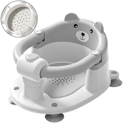 Produktbild von Baby Badesitz für Babys ab 6 Monaten. Rutschfester Baby-Badesitz für Babys zum Sitzen, sicherer Badewannenstuhl für Säuglinge mit 4 Saugnäpfen