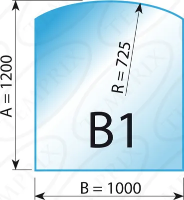 Produktbild von Kaminbodenplatte Transparent Form B1  1200 x 1000 x 6mm - Version ECO (Tragkraft bis 550 Kg)