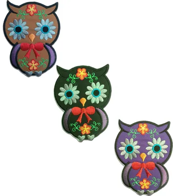 Produktbild von Eule Tier - Aufnäher, Bügelbild, Aufbügler, Applikationen, Patches, Flicken, Zum Aufbügeln, Größe: 6.7 x 9.0 cm