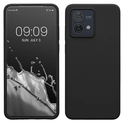 Produktbild von kwmobile Handyhülle für Motorola Moto G84 5G Hülle - Case Silikon - Kabelloses Laden - Schutzhülle Cover in Schwarz