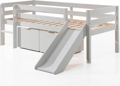 Produktbild von FURNLUX Loft Bed Pino White 90x200cm / Hauptfarbe: Weiß / Abmessungen: 175 x 208 x 83 cm