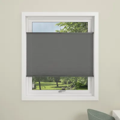 Produktbild von Plissee grau 100x130 cm ohne Bohren Klemmfix mit Klemmträger, Faltrollos 100% Polyester, Rollos für Fenster & Türen ohne Bohren, Jalousien Sonnenschutz-Sichtschutz