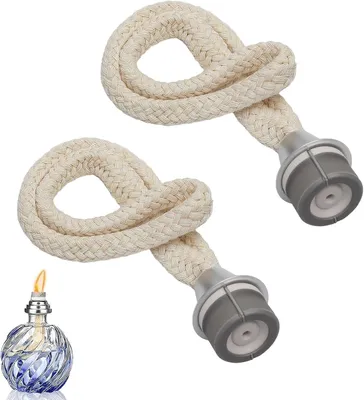 Obrázok produktu pre 2 knoty na olejové lampy, 17 cm, kvalitné náhradné knoty pre lampy Berger, katalytické vonné lampy, jednoducho vymeniteľné bavlnené knoty