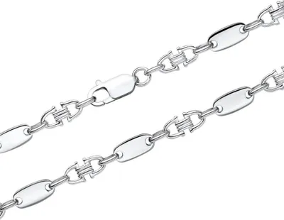 Produktbild von 925er Silber Kette für Herren mit Plattengliedern
