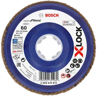 Produktbild von X-LOCK-Fächerschleifscheibe X551, Expert for Metal, K: 60, 115 mm