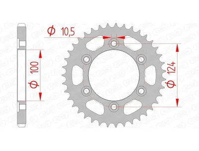 Produktbild von AFAM Kettenrad Stahl Standard - 525