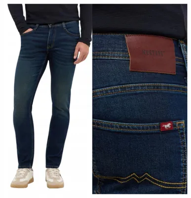 Produktbild von Mustang | Oregon Slim Fit Herrenjeans aus blauem Denim, Größe W38 L30