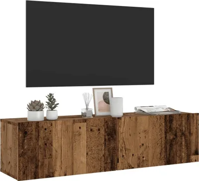 Produktbild von Möbel TV-Wandschrank Altholz-Optik 120x30x30 cm Holzwerkstoff - TV-Schränke 856020