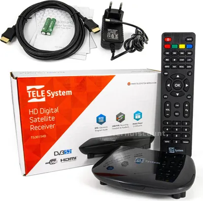 Produktbild von Telesystem TS3011HD FTA Full HD Sat-Receiver (DVB-S2, HDMI, USB, Schwarz)