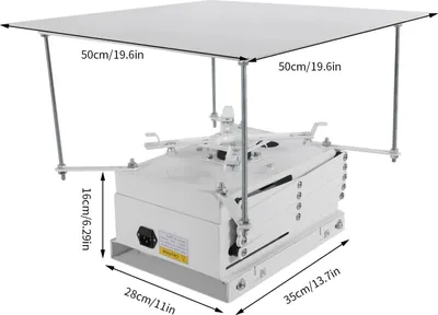 Zdjęcie produktu dla Uchwyt do projektora – uchwyt sufitowy z elektrycznym podnośnikiem – składany – pilot zdalnego sterowania – nośność 10 kg – biały