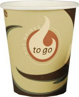 Produktbild von 1x Papstar 50 Trinkbecher, Pappe "To Go" 0,2 l  Pappbecher, Kaffeetasse