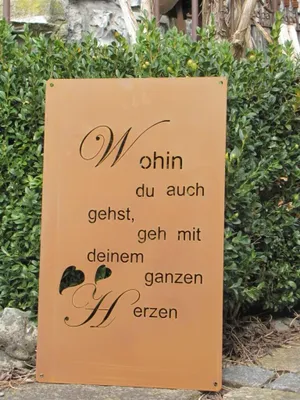 Produktbild von Edelrost Gedichttafel "Herz", 40 cm