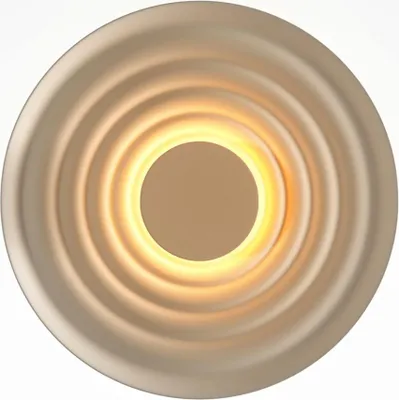 Produktbild von LED Wandlampe Aluminium D: 40 cm Schwarz rund warmweiß 2700 K 100 lm Modern