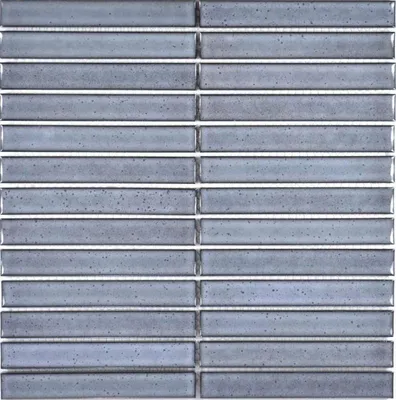 Produktbild von Mosaikfliese Keramik Mosaik Stäbchen grau gesprenkelt glänzend Badezimmer Wand MOS24-CS26