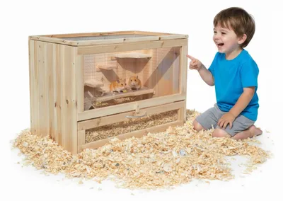 Immagine prodotto di Mucola gabbia per roditori gabbia per piccoli animali 60cm gabbia per topi legno diversi livelli gabbia per criceti