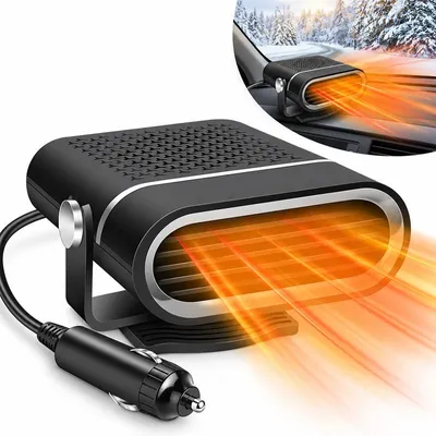 Produktbild von Autoheizung 12V, 180 W Auto Heizlüfter mit Zigarettenanzünder, Scheibenenteiser mit 360° drehbarer Halterung und Überhitzungsschutz