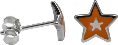 Produktbild von 925 Sterling Silber Ohrstecker mit Stern in verschiedenen Farben Farbe - Orange