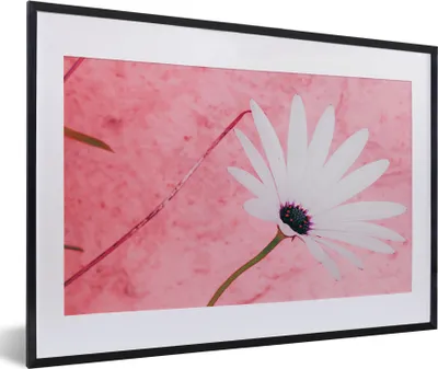 Produktbild von MuchoWow® Gerahmtes Poster Blumen - Rosa - Vintage 60x40 cm - Poster mit Schwarzem Bilderrahmen Wandposter Rahmen Foto Bilder - Schlafzimmer - Plakat in Rahmen - Drucken