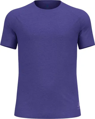 Lila Odlo Essential 365 T-Shirt mit Rundhalsausschnitt und kurzen Ärmeln