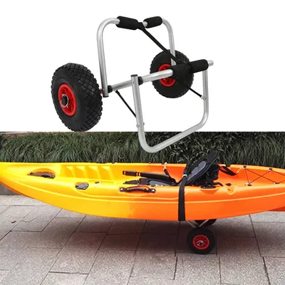 Produktbild von Jiubiaz Kajakwagen Drau Kanuwagen Surfwagen Aluminium Kajak Kanu Bootstrailer Alu 75kg