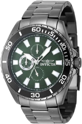 Produktbild von Invicta Pro Diver 29930 Herrenarmbanduhr - Quartz Bewegung - Edelstahl mit grünem Zifferblatt - 46 mm