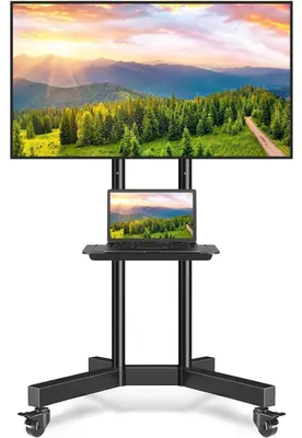 Obrázek produktu pro Stojan na televizor, otočný, s nastavitelnou výškou, pro televizory 32-80 palců, nosnost do 50 kg, standard VESA 600x400 mm