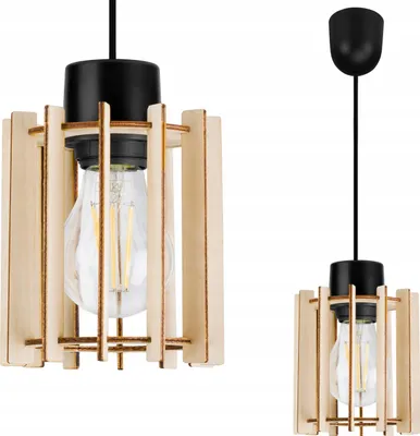 Obrázok produktu pre Moderná LED stropná lampa z dreva