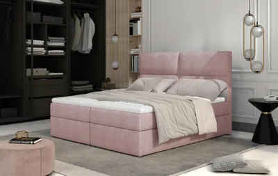 Obrázek produktu pro Kontinentální postel s úložným prostorem 180x200 ARLUNE - růžová