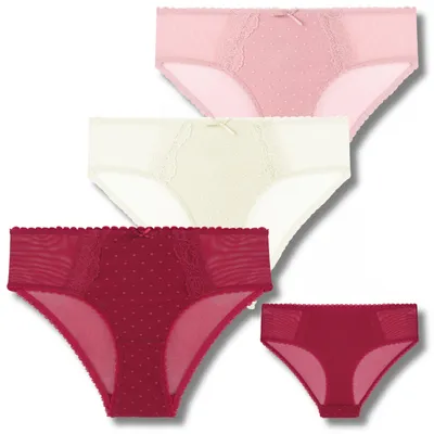 Immagine prodotto di Intimo femminile - Slip da donna taglia S - 3 slip da donna in pizzo - Culottes da donna in pizzo