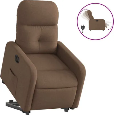 Produktbild von vidaXL Relaxsessel mit Aufstehhilfe Elektrisch Braun Stoff